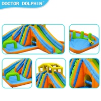 Toboggan aquatique gonflable géant commercial pour adultes, en PVC Oxford 420D, pour 5 à 10 passagers, utilisation intérieure/extérieure et résidentielle