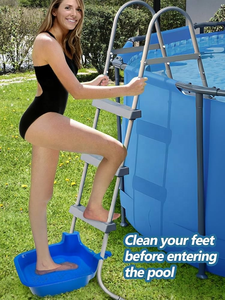 Accessoire portable antidérapant pour bain de pieds de <span class=keywords><strong>piscine</strong></span> et spa avec filtre à eau, bassine en plastique - Product Image 5