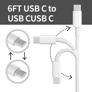 Factory Direct White 60W/3A Fast Charging Cable Usb Type-c - Usb Type-c 1 For Android