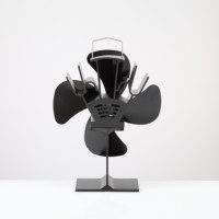 Ventilateur de poêle à granulés Ecofan à 4 pales, alimenté par la chaleur, pour chauffage domestique intérieur écologique en hiver