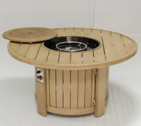 Bon prix cour extérieure cadre en aluminium table de foyer table de feu de gaz