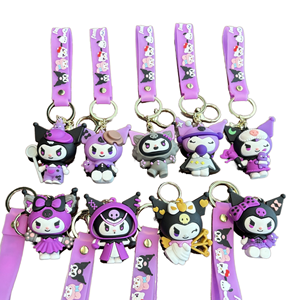 Roxo Amantes Mini Macio Brinquedo Boneca Sanriomi Cartoon Kuromied Chaveiro Kawaii PVC Keychain Saco Mochila Car & Anime Presentes - Product Image 1