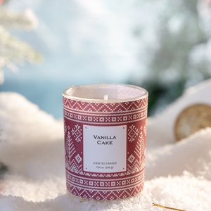 Bougie de Noël de marque privée OEM Pot en verre dépoli de 7.5oz avec couvercles en bois Gravé au <span class=keywords><strong>laser</strong></span> pour bougies à effet lumineux - Product Image 6