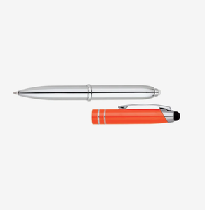 Stylo Bille et Stylet 2-en-1 en Métal avec Lumière LED, Format de Poche, pour Écrans Tactiles – Vente en Gros pour Événements Corporatifs et Cadeaux - Product Image 3