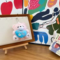Mignon Mini Fruit Fraise Avocat Ours en peluche Peluches Pendentif Porte-clés Coeur Doux Animal En Peluche Jouets En Peluche Sac Charme Porte-clés
