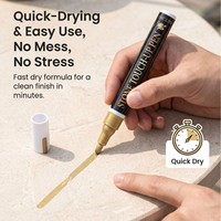 Marqueurs de retouche pour pierres tombales les plus vendus, imperméables et résistants à la décoloration, pointe de 3 mm, stylo grande capacité pour la retouche des inscriptions