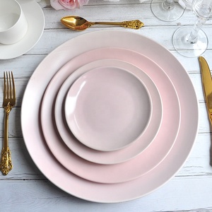 Impreso personalizado mano bien comedor <span class=keywords><strong>de</strong></span> cristal grueso <span class=keywords><strong>gres</strong></span> <span class=keywords><strong>platos</strong></span> <span class=keywords><strong>de</strong></span> cena <span class=keywords><strong>de</strong></span> boda decorativa - Product Image 2