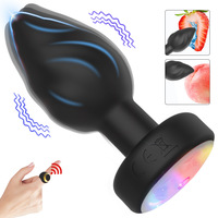 Anneau de contrôle à distance lumineux, plug anal, 10 fréquences de vibration, masseur de prostate, vibrateur pour hommes et femmes