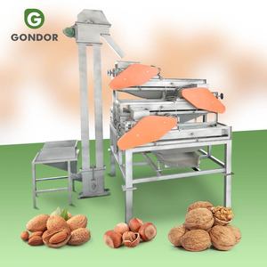 เครื่องแยกเปลือกอัลมอนด์แบบสั่นสะเทือน แยกเมล็ดอาร์แกนและเฮเซลนัทอัตโนมัติ พร้อมเครื่องแยกเปลือกและคัดขนาด - Product Image 1
