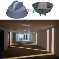 Applique murale extérieure YY-BDW019 6W 9W fenêtre LED avec effet de lame à 180 ° application d'imagerie astucieuse montée en surface