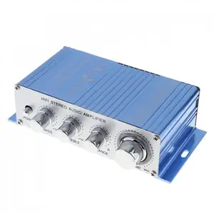 Mini amplificador estéreo de alta fidelidad para coche DC 12V, reproductor de Audio de 2 canales, compatible con CD, DVD, entrada MP3 para motocicleta, barco y hogar