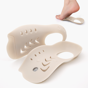 Semelles intérieures antidérapantes lavables en TPE mince, à soutien de la voûte plantaire, longueur 3/4, pour pieds plats et fasciite plantaire – Meilleures ventes - Product Image 1