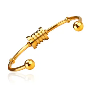 Asonsteel Best Selling Products Gold Opening Bracelet Stainless Steel Adjustable Charm Bangle