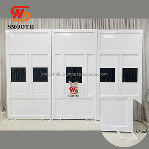 SMOOTH New Design Modern Black Drapery White Iron <b>Backdrop</b> Magic Champagne Wall Metal <b>Stand</b> Arch <b>Backdrop</b> - Product Image 2