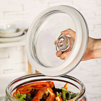 1 gallon 2 gallons de pots de kimchi pour cornichons Grand récipient en verre pour articles ménagers Pot de stockage avec couvercles hermétiques en verre