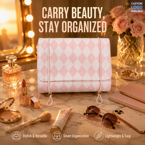 Sac de maquillage de voyage pliable <span class=keywords><strong>OLA</strong></span> <span class=keywords><strong>OLA</strong></span> à grande capacité, léger, en PU, avec fermeture éclair détachable, pour femme, vente directe, tendance - Product Image 1