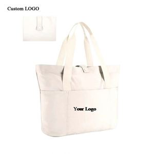 Sac fourre-tout personnalisé professionnel avec logo, grande poche zippée, forme de ballon, idéal pour les promotions - Product Image 1