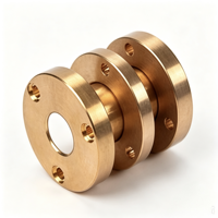 Bague à bride multi-disques en laiton usinée CNC, raccord de tuyauterie étagé sur mesure non standard, usinage OEM par tournage et fraisage