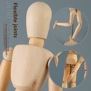Оптовая продажа деревянных шарнирных манекеновых ручных моделей и орнаментов для рисования художественных принадлежностей для рисования человеческого тела - Product Image 5