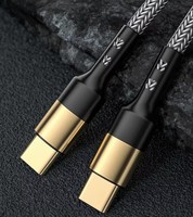 Cable de Carga Rápida PD de 60 W 3 A USB C a USB C, Cable de Datos Trenzado Tipo C de 1.2 M para iPhone, Huawei, Xiaomi, Samsung