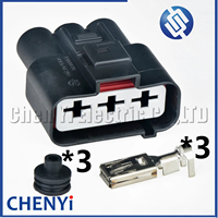 Connecteur de direction automobile 3 broches, prise de faisceau de ventilateur électronique de voiture 33509924 F000010