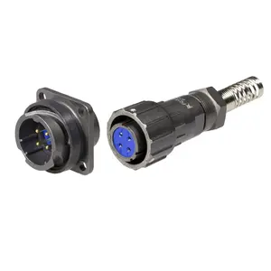 Fq série tomada redonda FQ18-4ZJ FQ18-4TK, conector elétrico fq18 com 4 pinos