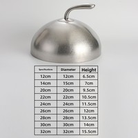 Penutup Makanan Stainless Steel Bentuk Kubah Bulat Warna Emas Perak untuk Hotel Restoran Prasmanan Katering Steak Teppanyaki Penghangat Sajian