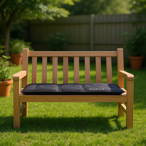 Coussin de banc de jardin 47,2x19,7x2,8 pouces en tissu Oxford résistant à l'eau, coussin d'extérieur rectangulaire pour toutes les saisons - Product Image 2