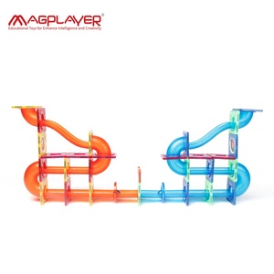 Juguetes STEM de China, 102 Uds., juego de baldosas magnéticas, bloques de construcción, carrera de mármol, bolas de carrera, juguete para niños - Product Image 4