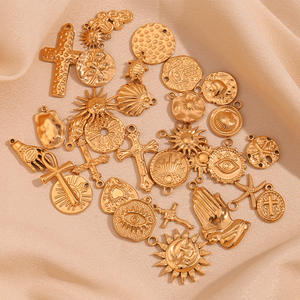 Модное не запятнать прелести для изготовления ювелирных изделий из нержавеющей стали 18k Позолоченные Подвески высокого качества крест кулон Иисус кулон - Product Image 6