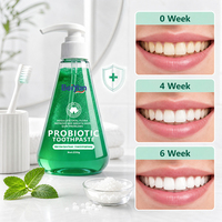 Échantillon de dentifrice probiotique à la menthe personnalisé, format familial, bio, améliore la mauvaise haleine, anti-caries, blanchissant