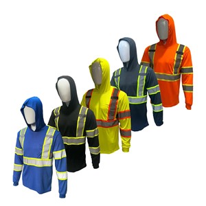 Camisa <span class=keywords><strong>de</strong></span> <span class=keywords><strong>Trabajo</strong></span> <span class=keywords><strong>de</strong></span> <span class=keywords><strong>Manga</strong></span> Larga con Gorro Reflectante <span class=keywords><strong>de</strong></span> Alta Visibilidad para Trabajadores <span class=keywords><strong>de</strong></span> Construcción, Almacenes y Carreteras - Product Image 3