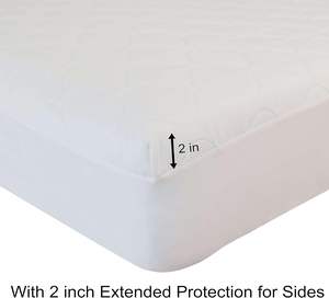 Almohadilla protectora de colchón King acolchada impermeable para <span class=keywords><strong>cama</strong></span> ajustable con flexión superior 32-34 de la cabeza Topper acolchado suave - Product Image 3