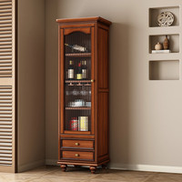 Buffet mural multifonctionnel en bois massif de style américain du milieu du siècle, armoire de rangement moderne et minimaliste