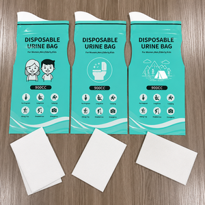 Sacs à urine jetables unisexes, design personnalisé, 700 ml, 800 ml, 900 ml, en plastique PE, avec coussin absorbant inclus, pour le camping, les embouteillonnages - Product Image 1
