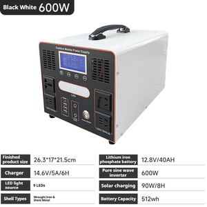 สถานีพลังงานแสงอาทิตย์แบบพกพา LiFePO4 ความจุสูง 110V/220V สำหรับใช้งานกลางแจ้ง 2500W-300W แบตเตอรี่สำรองสำหรับแคมป์ปิ้ง - Product Image 5