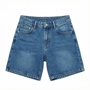 Pantalones Cortos de Mezclilla Personalizados para Hombre, Estilo Vintage Lavado, Cierre de Botones, Cintura Media, Estilo Cargo, Ropa de Verano - Product Image 3