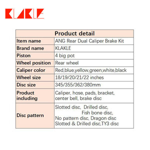 Sistema Freni Maggiorati KLAKLE, Pinza Freno Posteriore Doppia Tesla 4 Pistoni 6 380*28MM per Audi A1 A2 A3 A4 A5 A6 A7 A8 - Product Image 6