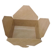 Boîte à lunch jetable en papier kraft imperméable, emballage pour la restauration rapide à emporter