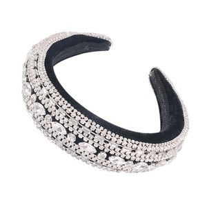 Estilo barroco, la hebilla de oro de esponja de tela diadema de diamantes de moda tendencia diadema cabeza banda de diamantes - Product Image 6