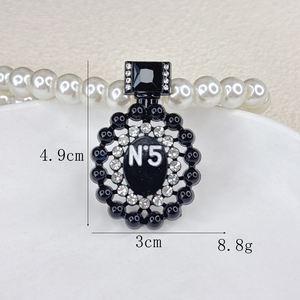 粉色瓶形Diy设计师水晶字母配件定制豪华手机垃圾盒装饰包魅力 - Product Image 5