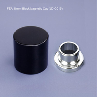 Tapa Magnética Redonda para Botellas de Perfume al por Mayor, Cierre de Plástico ABS y Metal de 15 mm con Diámetro Interior de 17.2 mm para Botellas con Cuello Prensado