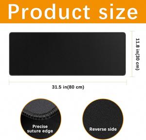 Tapis de souris gaming surdimensionné personnalisé, tapis de bureau étendu en tissu tissé avec bords cousus et impression de logo pour le bureau et la maison - Product Image 2