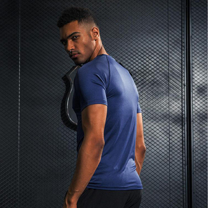 Breathable Activewear Fitness Jogger <b>Mens</b> T-Shirt Summer O-neck Quick Dry Running Shirt for <b>Men</b> - Product Image 6