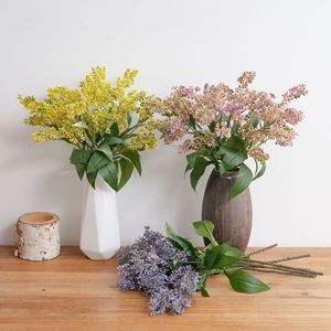 Branche de fleurs artificielles CallaFloral rose, jaune, violette, en plastique, décoration intérieure, bouquet de mariage - Product Image 2