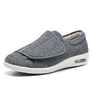 รองเท้าหนังแท้นุ่มสบายสำหรับผู้สูงอายุในฤดูหนาว พร้อมแผ่นรองรับแรงกดที่ช่วยลดแรงกดทับ พื้นรองเท้าด้านนอกทำจากยางกันลื่น เหมาะสำหรับรองเท้าลำลองเดินเล่นสำหรับผู้ชาย - Product Image 5