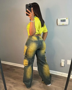 Nuovi Arrivi 2026 S-2XL Pantaloni Cargo <span class=keywords><strong>in</strong></span> Denim da Donna Abbigliamento Boutique Autunnale - Product Image 4