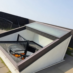 Claraboya Eléctrica de Aleación de Aluminio HUANYA OEM, Diseño Moderno, Vidrio Laminado, Resistente a Huracanes y Viento, Estilo Abatible, Minimalista - Product Image 1