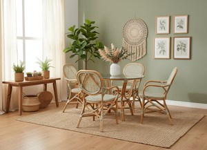 Juego de Comedor de Ratán Jamaica Bistro, Mesa y Sillas Modernas y Elegantes para Comedores Acogedores y Elegantes de Hoteles y Hogares, de Indonesia - Product Image 3