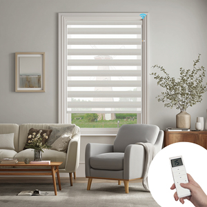 Persianas Enrollables Eléctricas Personalizadas SAMADHI, Diseño Vertical, Estilo Zebra, Diseño Moderno, Material de Poliéster para Oficina - Product Image 1